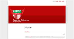 Desktop Screenshot of prestopizza.com.au
