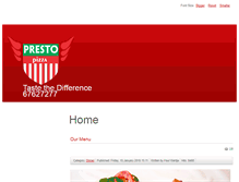 Tablet Screenshot of prestopizza.com.au
